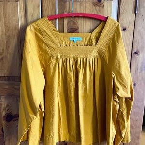 Madewell Square Neck Peasant Blouse Size M